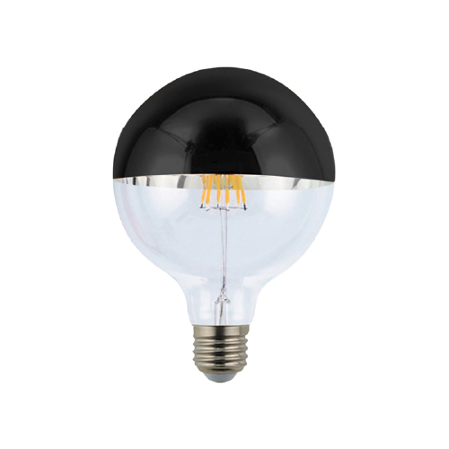 Lámpara globo decoshade G125 4W 2700K con difusor negro